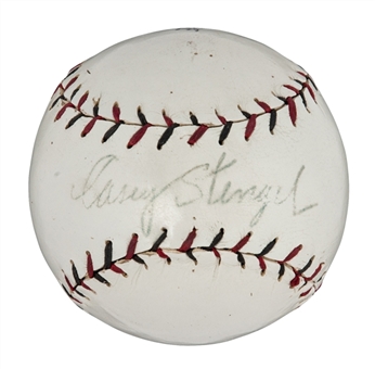Casey Stengel Single Signed Baseball with Original Box (PSA/DNA)